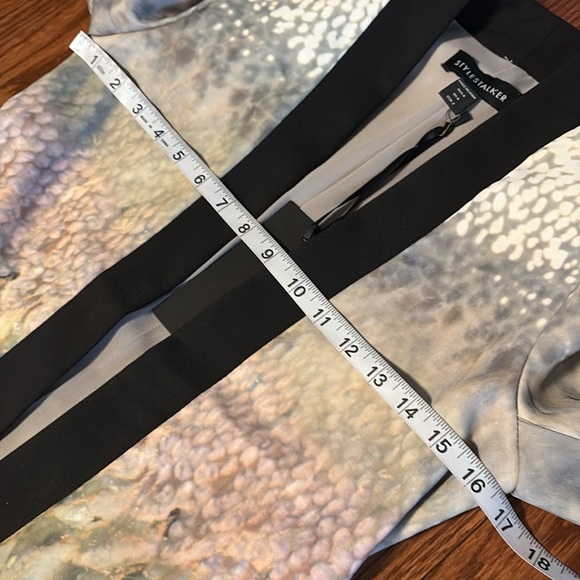 Elegant Multicolor Women's tuxedo like blazer Jacket hook and eye front close S - Picture 14 of 17